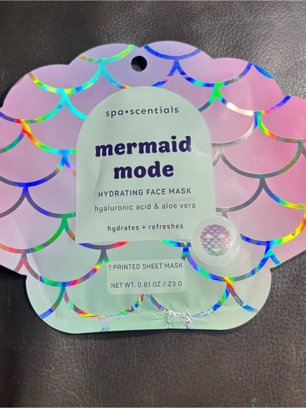 2 New spa•scentials mermaid mode + purrfect radiance Purple Face Masks (2)
